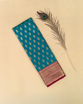 SC3883 - Satin Saree With Copper Zati Along With Stone